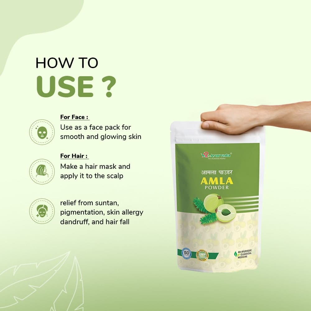 Pure Amla Powder - Wrinkle Free Skin and Shining Hair